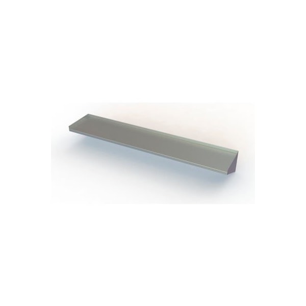 Aero Manufacturing 4BW-1272 16 Gauge Wall Mount Shelf With One Inch Lip - 430 Stainless Steel - 72"W 4BW-1272 - main